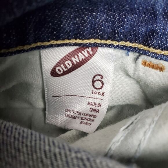 Old Navy Sweetheart Straight Leg Jeans Blue Size 6L - Picture 3 of 10